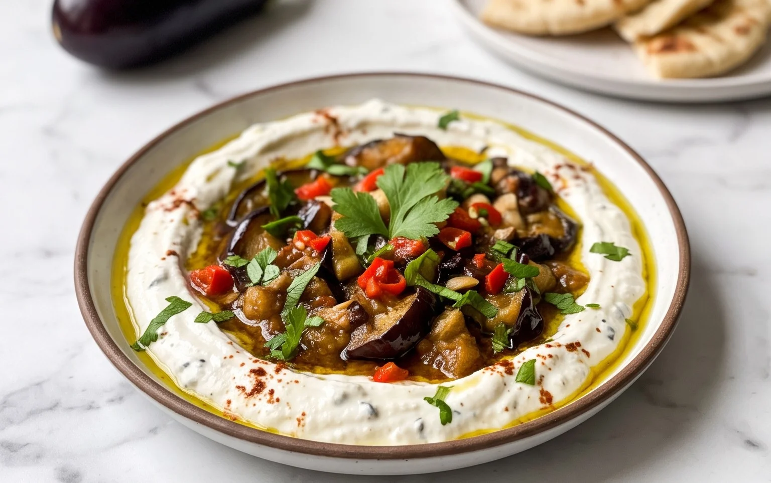 Aubergine Borani : Crémeux et Parfumé Recette Facile