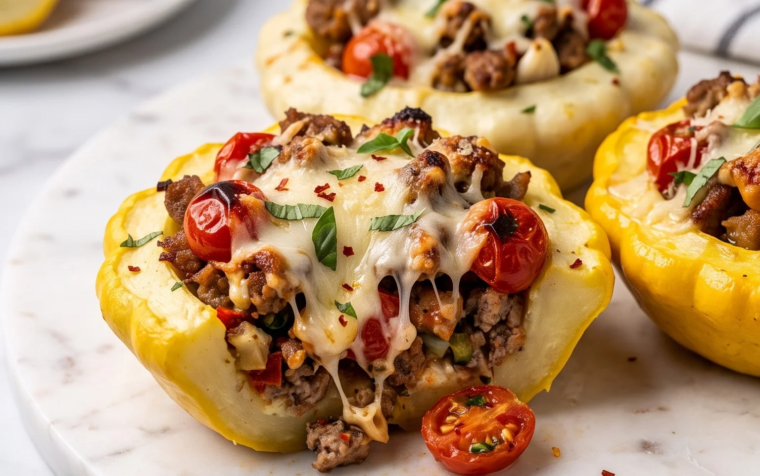 Courges Patty Pan Farcies Italiennes : Saveurs Méditerranéennes