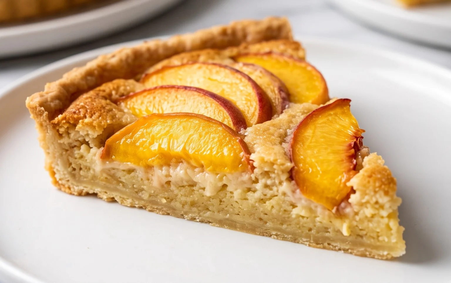 Fresh Peach Tart with Creamy Almond Frangipane