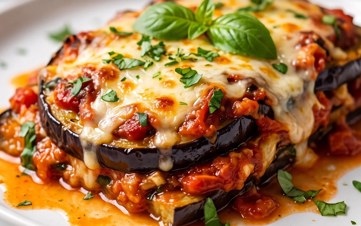 Parmigiana d'aubergines version légère