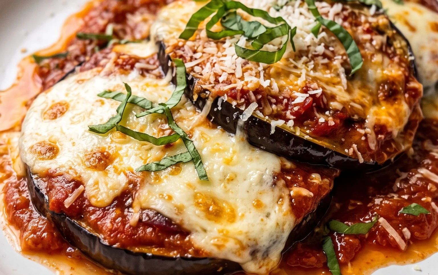Eggplant Parmigiana (No Frying Required!)