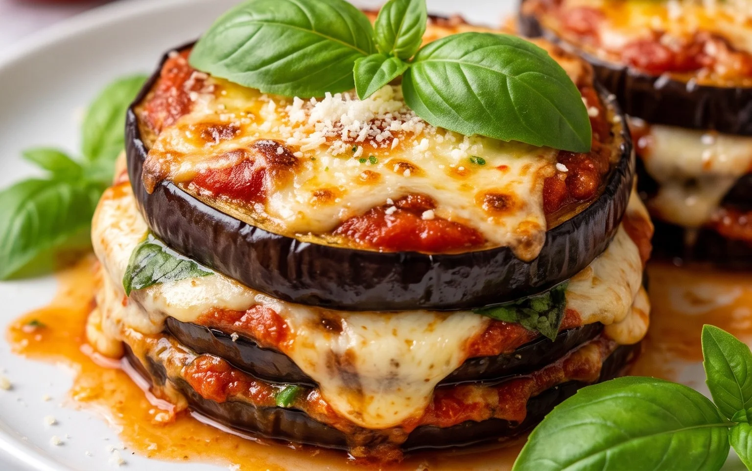 Baked Eggplant Stacks